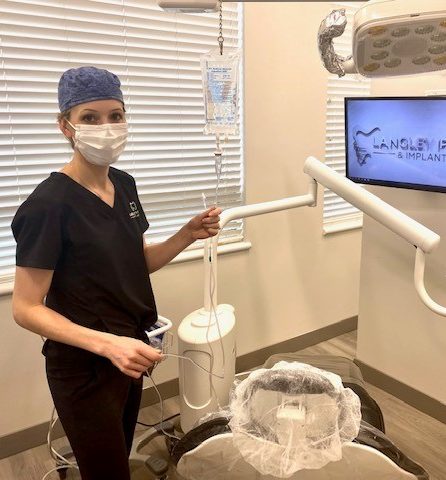 Dr. Fauchier with equipment